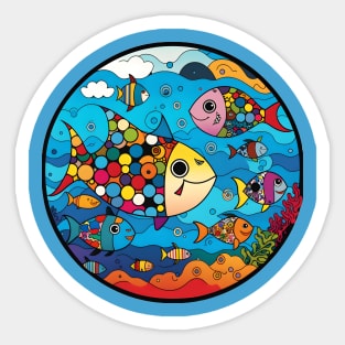 World Oceans Day Art: Save the Sea Sticker